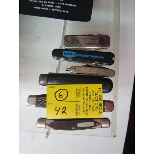 6 SM. POCKETKNIVES