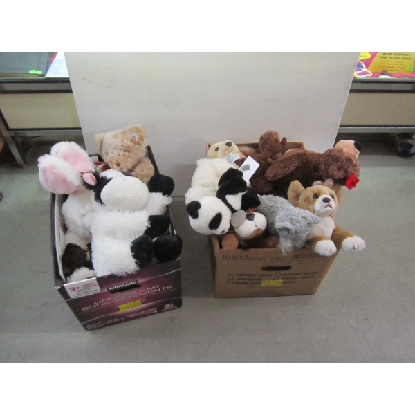 2 BOXES OF ASST. STUFFED ANIMALS