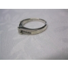 Image 4 : LADIES PLATINUM GOLD DIAMOND RING, W/A $2,330, SZ 7 1/2