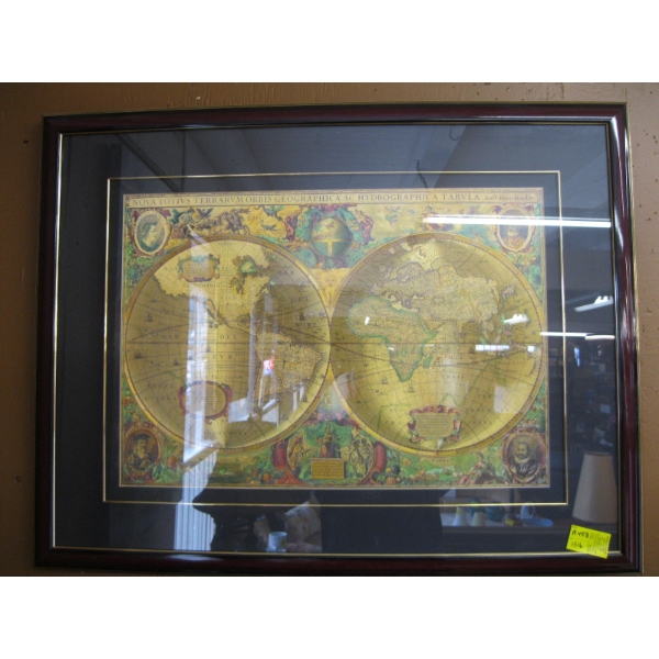 LG. FRAMED GLOBE