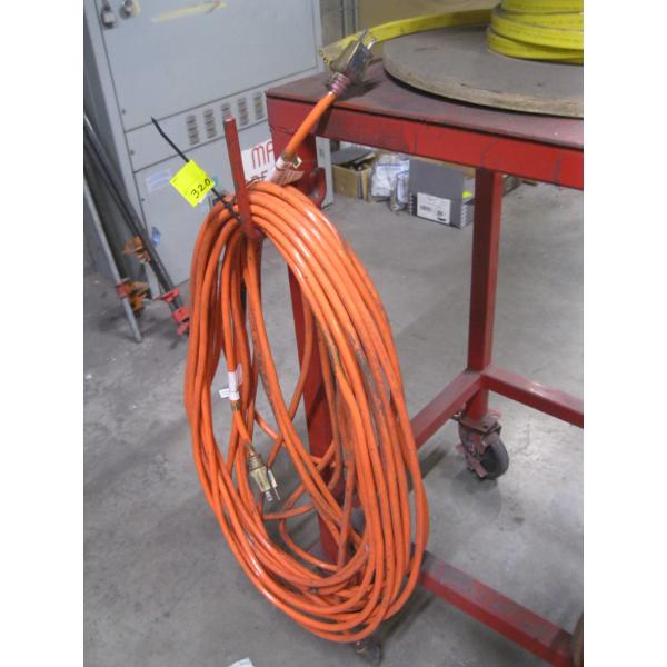 2 HEAVY DUTY YELLOW EXTENSION CORDS