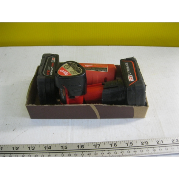 CORDLESS BATTERIES - 2 MILWAUKEE, 1 NO NAME