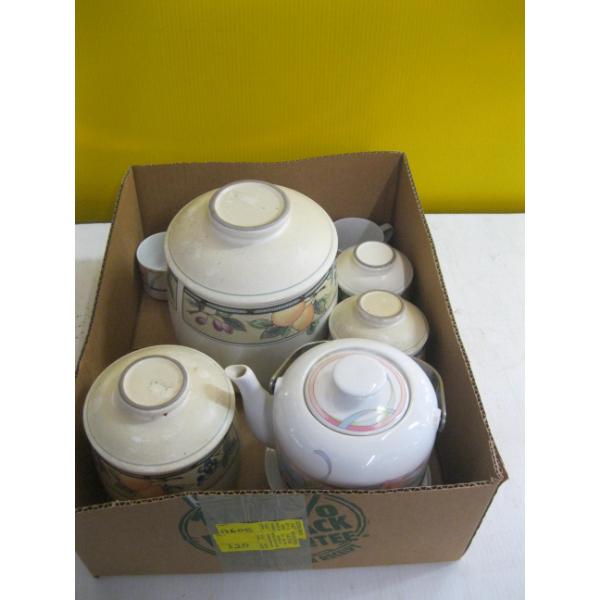 CANNISTER SET, TEAPOT, ETC.