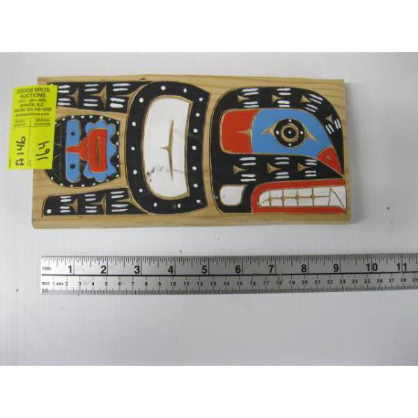 CARVED NATIVE WALL PLAQUE BY RALPH BRETT