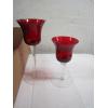 Image 4 : MISC. TALL RED CANDLEHOLDER/WINEGLASSES