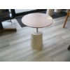 Image 1 : ROUND WOOD TOP METAL BASE OCCASIONAL TABLE