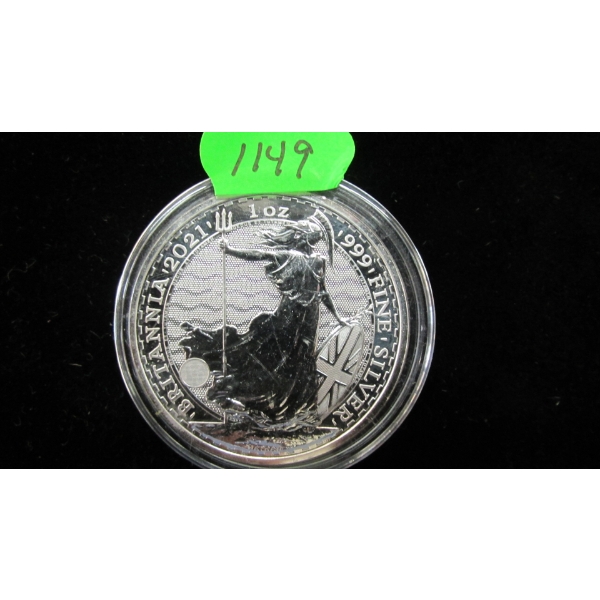 BRITANNIA .999 FINE SILVER 1OZ COIN (TAX EXEMPT)