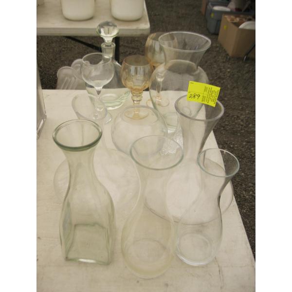 ASST. VASES, WINE DISPENSERS, ETC.