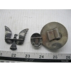 Image 3 : 3 SILVER PIECES - BELT SLIDE ON, EAGLE PIN, ETC.
