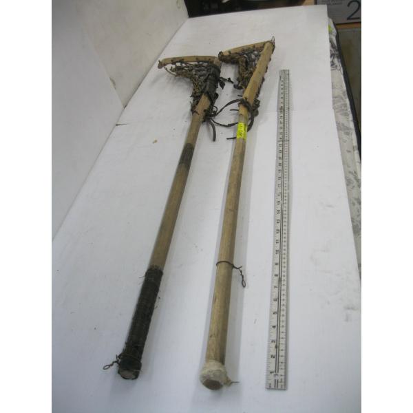 2 VINTAGE LACROSSE STICKS