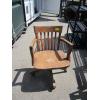 Image 1 : ANTIQUE WOODEN ROLLING ARMCHAIR