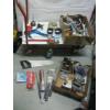 Image 1 : 2 BOXES OF MISC. BENCH VISE, FLARING TOOL, LEVELING STANDS, GARDEN HOSE TIMER, ETC.