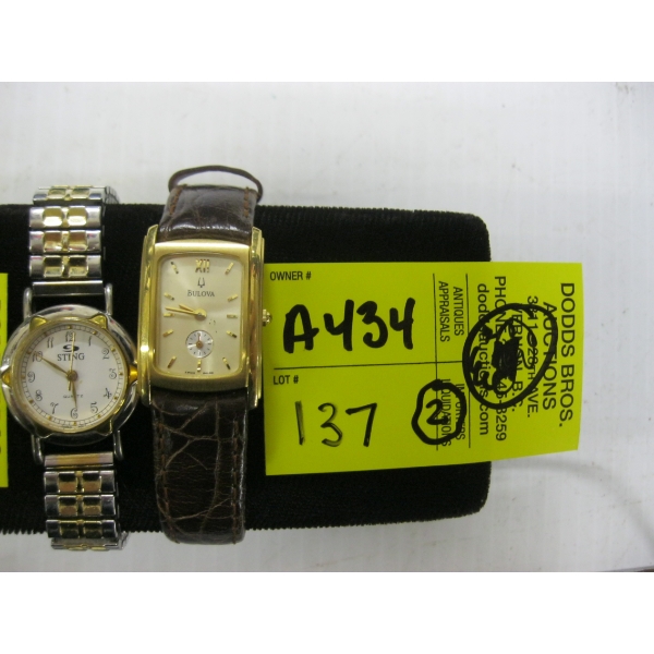 BULOVA WATCH & A STING WATCH
