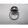 Image 4 : STERLING SILVER .925 RING W/BLUE STONES, 7.5G, SZ 6 1/4