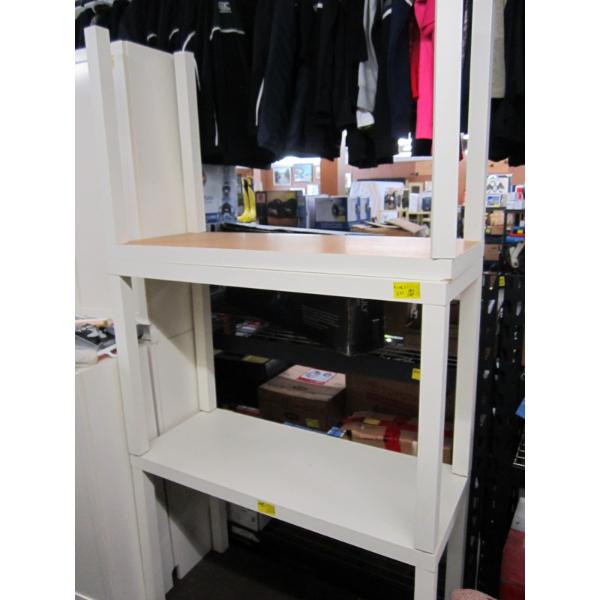 3 WHITE SIDE TABLES/DESKS