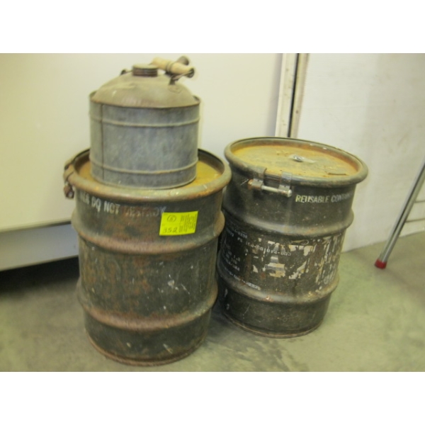 2 SM. METAL KEGS & A GAS CAN