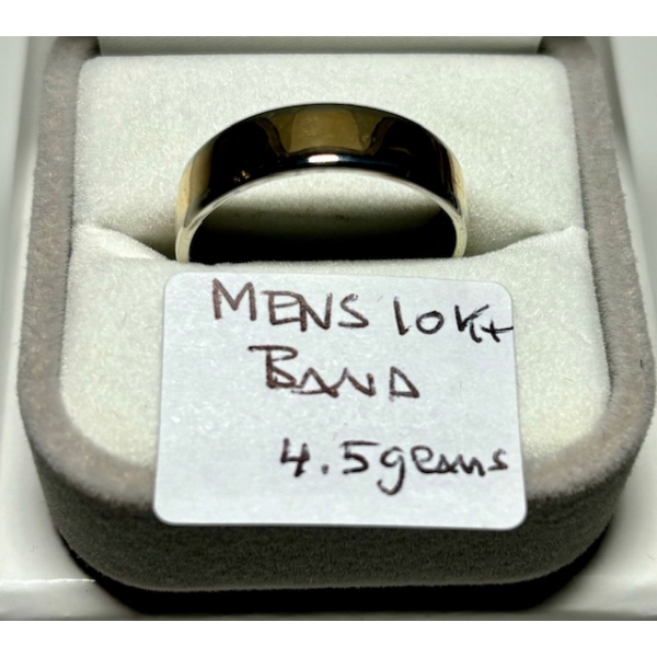 MEN'S 10KT BAND, 4.5G, SZ 9.5