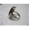 Image 4 : LADIES .925 SILVER RING W/STONE, 11G, SZ 7 1/2