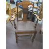 Image 5 : WALNUT ANTIQUE DINING TABLE W/6 CHAIRS & 3 LEAVES