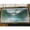 Image 1 : LG. FRAMED PAINTING OF MOUNTAINS & LAKE
