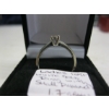 Image 4 : LADIES 10KT WHITE GOLD RING W/SM. DIAMOND, SZ 8 1/4