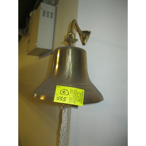 2 WALL MOUNT BRASS BELLS