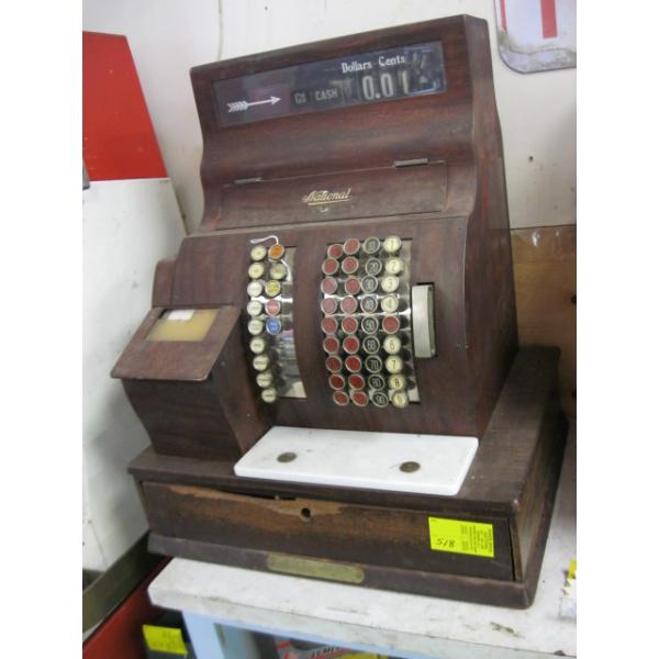 WOOD & METAL NATIONAL CASH REGISTER