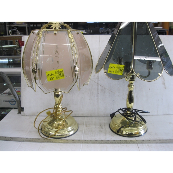 2 BRASS TOUCH LAMPS