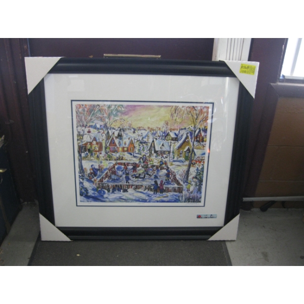 FRAMED NUMBERED PRINT "NORTHERN SUNSETS" BY CANADIAN ARTIST