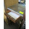 Image 3 : SM. SINGLE DRAWER GLASS TOP OCCASIONAL TABLE
