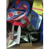 Image 3 : HUBCAPS & BOX OF MISC. CASTORS, HACKSAWS, ETC.
