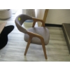 Image 2 : WOOD FRAMED UPHOLSTERED DINING CHAIR W/ARMS