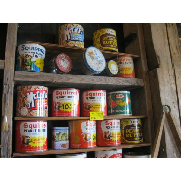 PEANUT BUTTER TINS & JARS