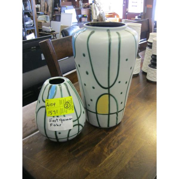 2 WEST GERMAN HOFR VASES