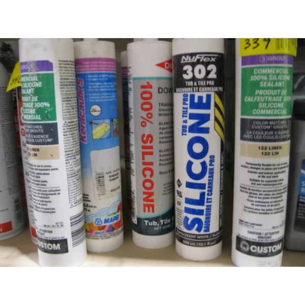 6 TUBES OF SILICONE SEALANT