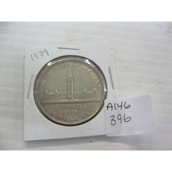1939 CDN SILVER $1 COIN