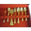 Image 2 : CASED SET OF GOLD COLORED CUTLERY