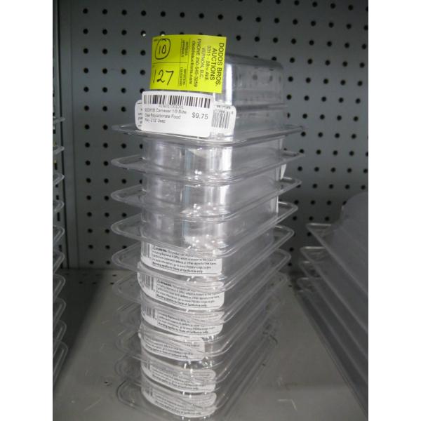 10 CLEAR 1/9 SIZE POLYCARBONITE FOOD PANS