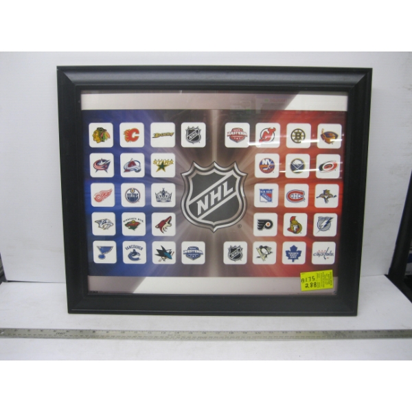 FRAMED NHL CRESTS