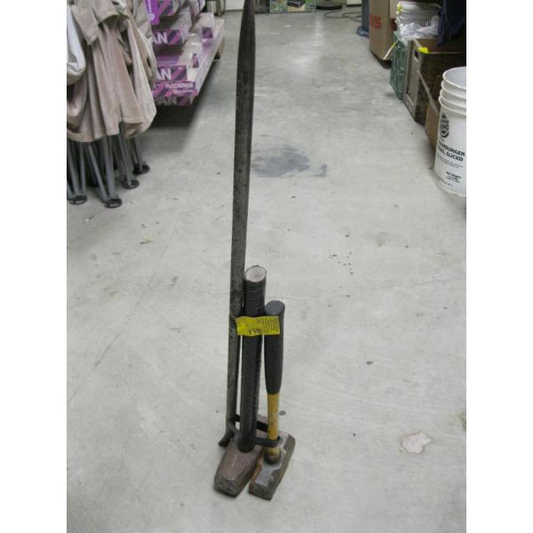 2 SLEDGEHAMMERS & A PRY BAR