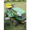 Image 3 : JOHN DEERE D100 RIDE ON MOWER W/BLADE & WINCH MOUNTED - 2 WEIGHTS ON BACK END