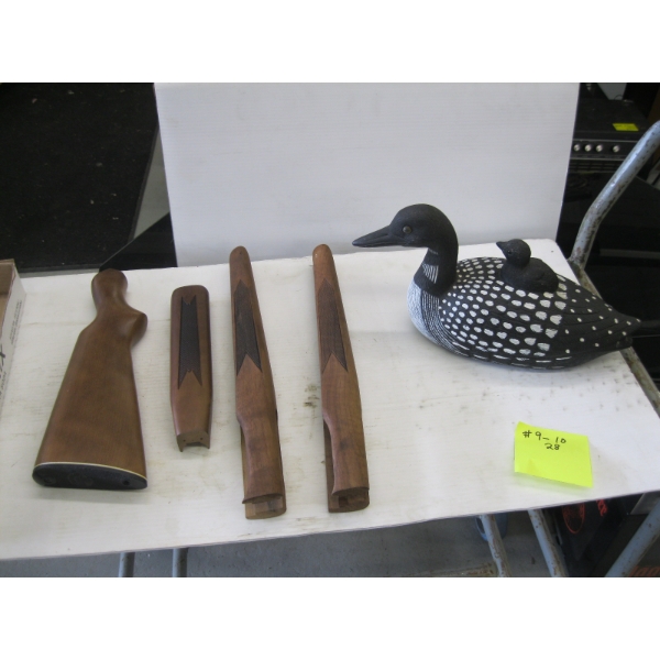 BLACK WALNUT FOR END, BUTT STOCKS & LOON DUCK PLASTIC DECOY