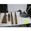 Image 1 : BLACK WALNUT FOR END, BUTT STOCKS & LOON DUCK PLASTIC DECOY