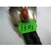 Image 5 : SILVER & CORAL NAVAJO BOLO TIE