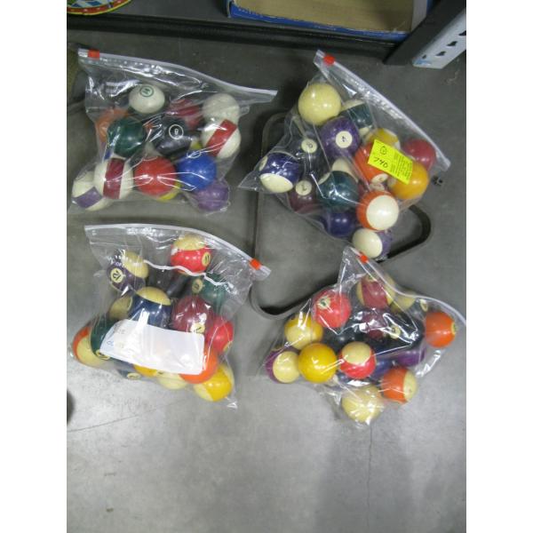 4 BAGS OF POOL BALLS