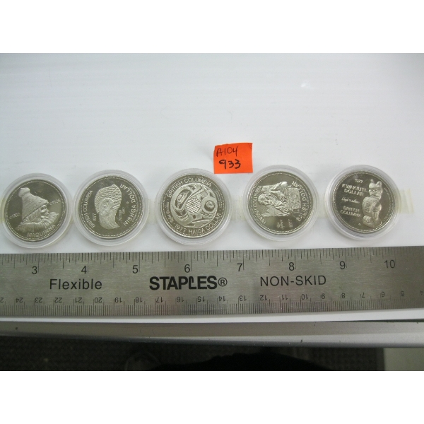 SET OF 5  $1s - W/BROCHURE - INDIAN HERITAGE SERIES