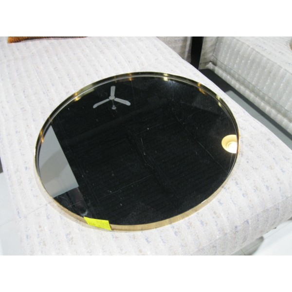 BRASS FRAMED 51CM ROUND MIRROR