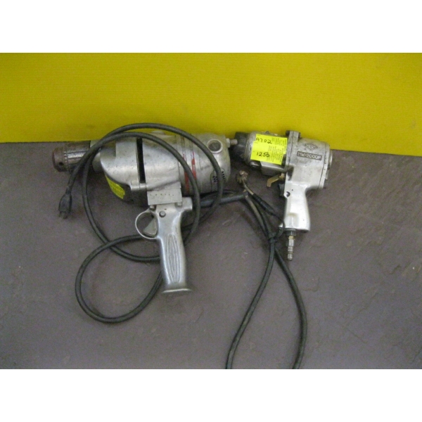 LG. IMPACT AIR GUN & A LG. HAMMER DRILL