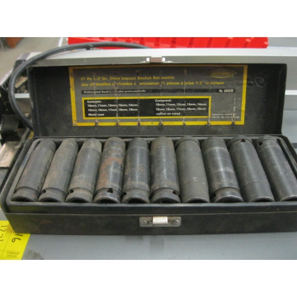 SET OF ULTRA PRO 1/2" DRIVE DEEP IMPACT SOCKETS