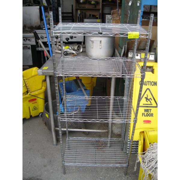 METAL ADJUSTABLE SHELF UNIT, APPROX. 13"X23"X56"